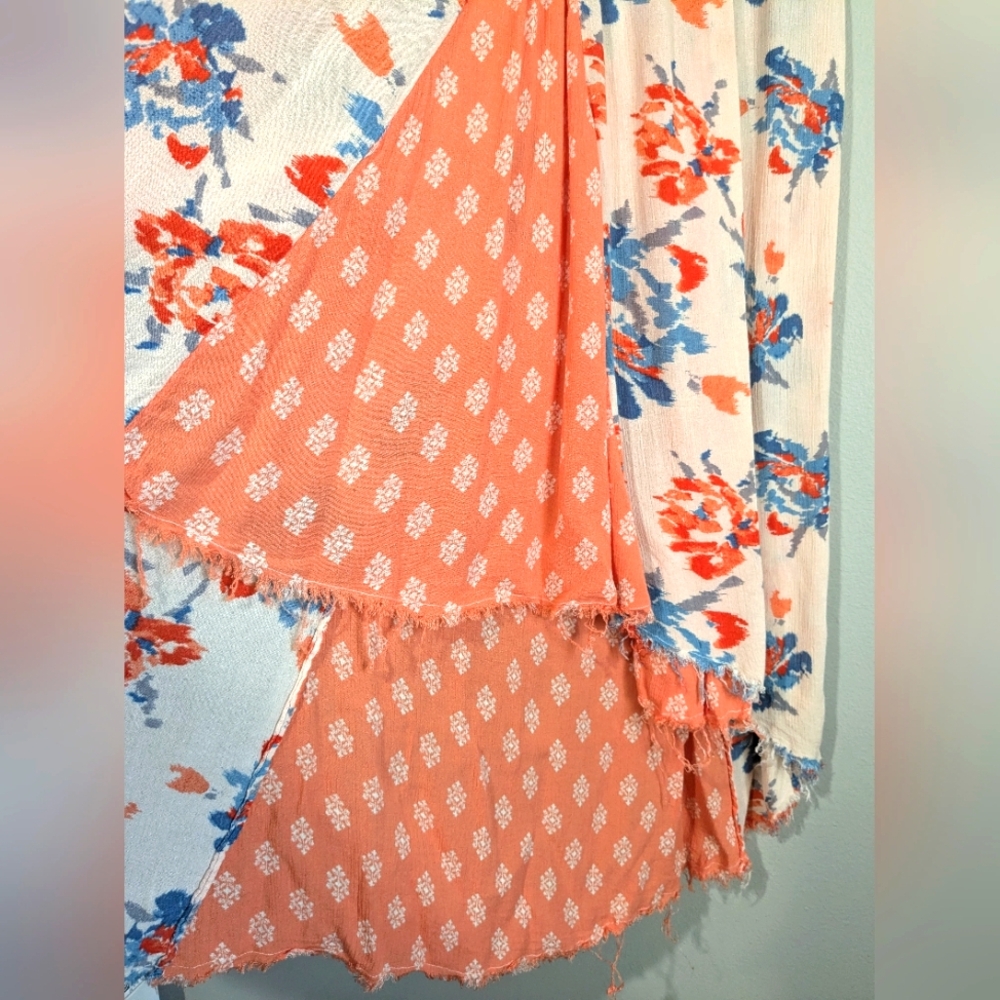 Free People Patchwork Panel Raw Hem Maxi Uneven H… - image 7